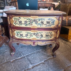 A Louis XV Lacquered Wood Venetian Commode in Original Condition