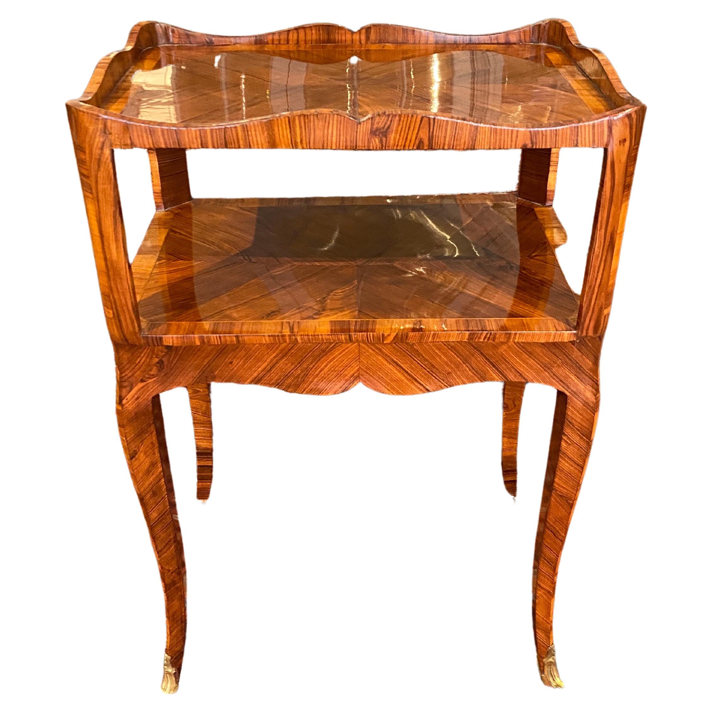 Louis XV Ormolu-Mounted Kingwood Bedside Table, 'Mid 18th Century' For Sale