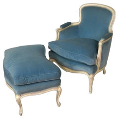 Una bergere e un'ottomana in stile Luigi XV