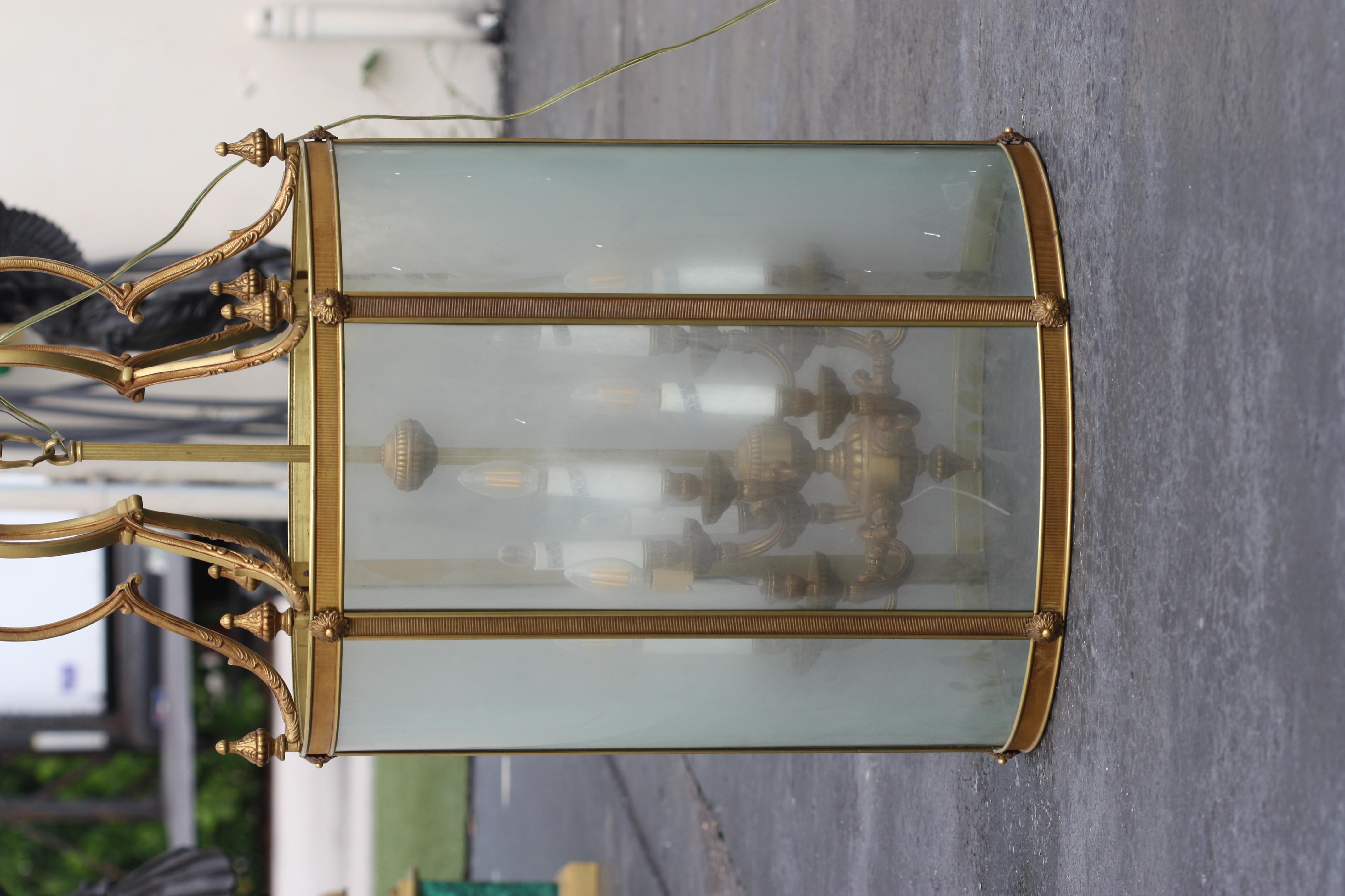 Louis XV Style Bronze Hanging Lantern/Chandelier For Sale 6