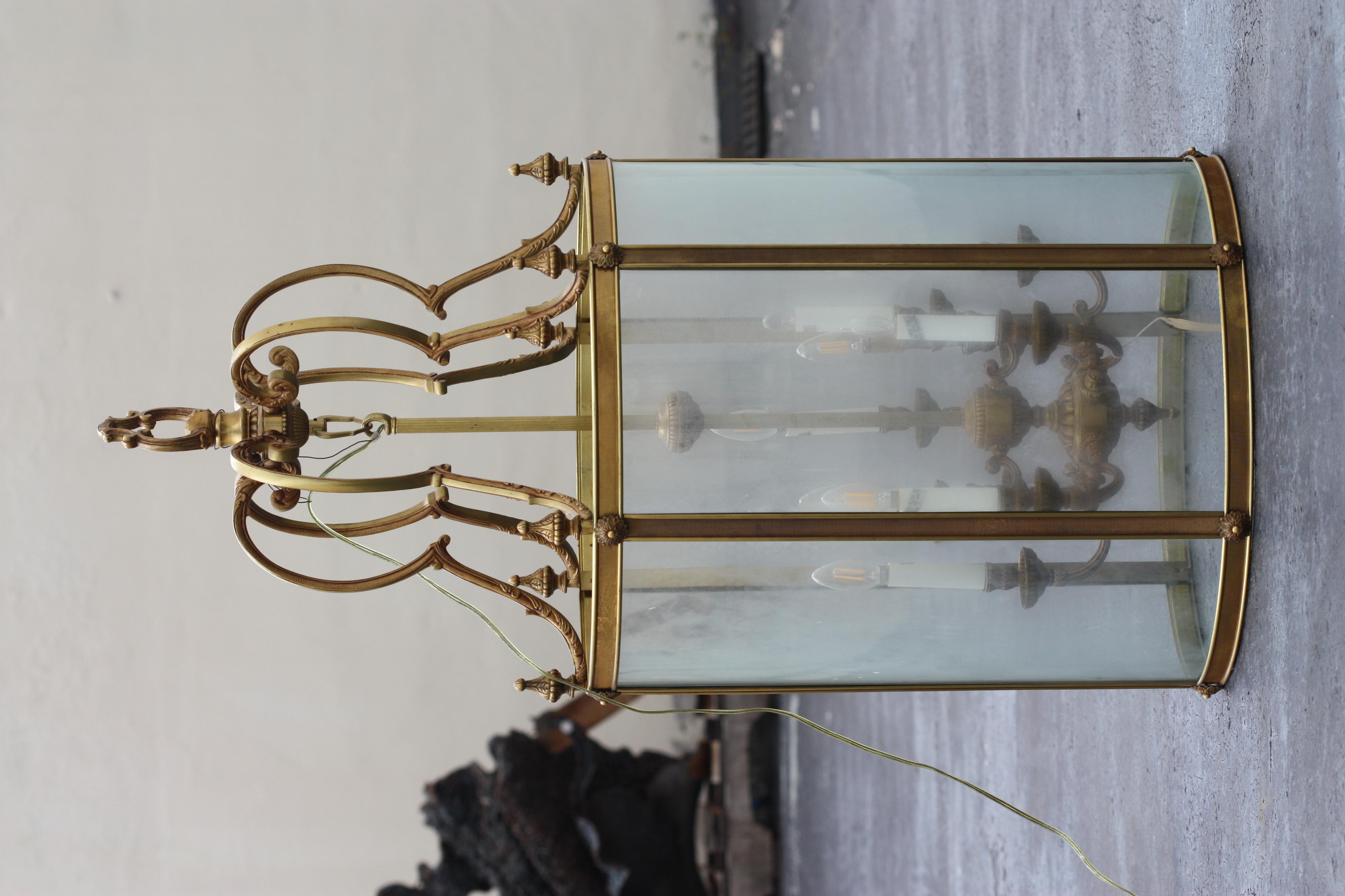 Louis XV Style Bronze Hanging Lantern/Chandelier For Sale 5