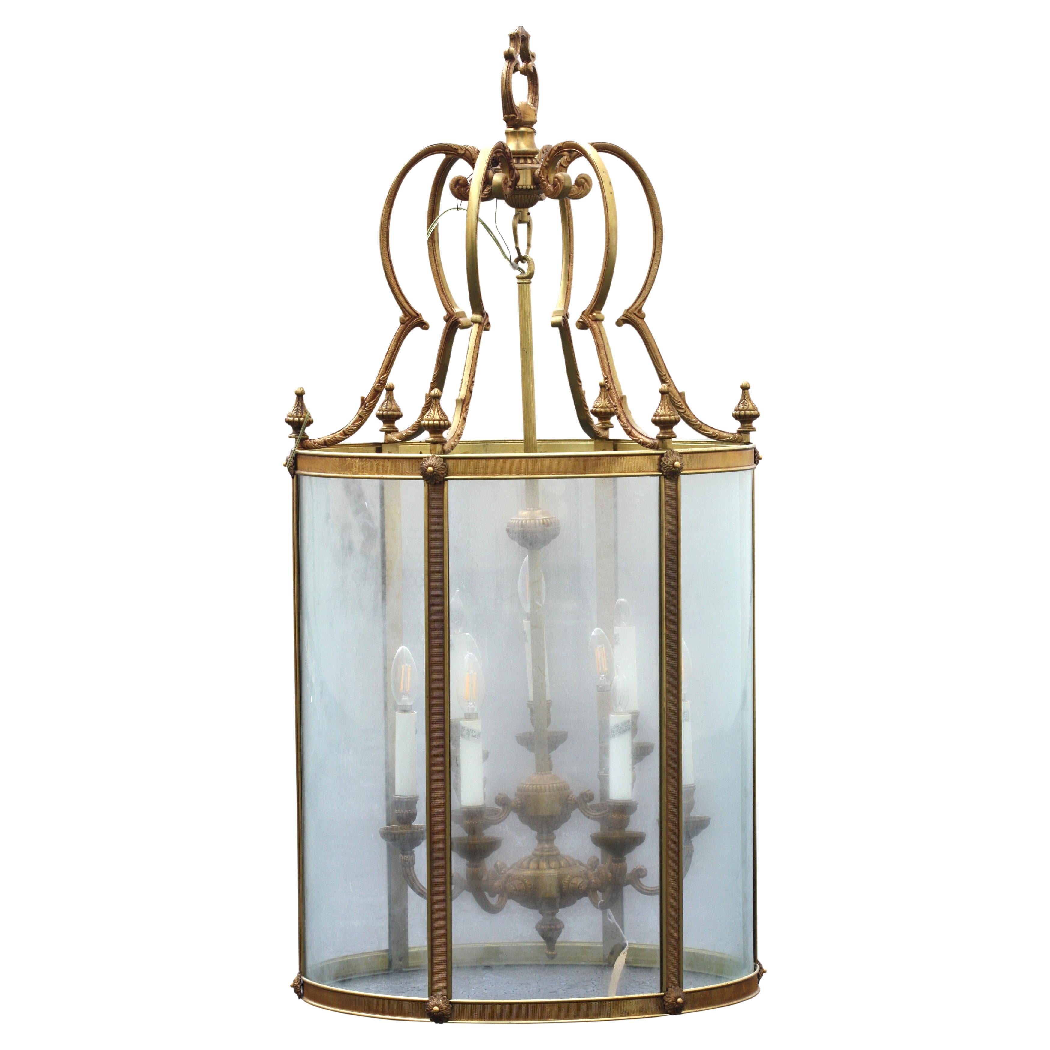 Louis XV Style Bronze Hanging Lantern/Chandelier For Sale
