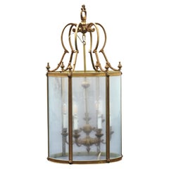 Lanterne/lustre suspendue de style Louis XV en bronze