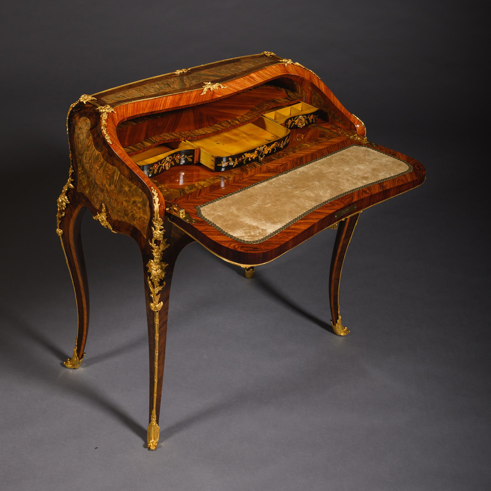 Gilt A Louis XV Style Bureau de Dame For Sale