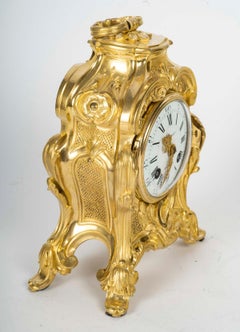 A Louis XV Style Desk Travelling Cartel Clock circa 1875