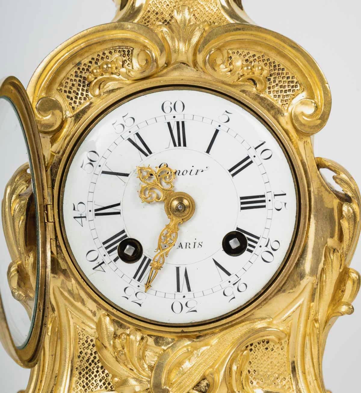 Reloj de sobremesa viajero de estilo Luis XV circa 1875 Francés en venta