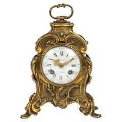 Antique A Louis XV Style Desk Travelling Cartel Clock circa 1875