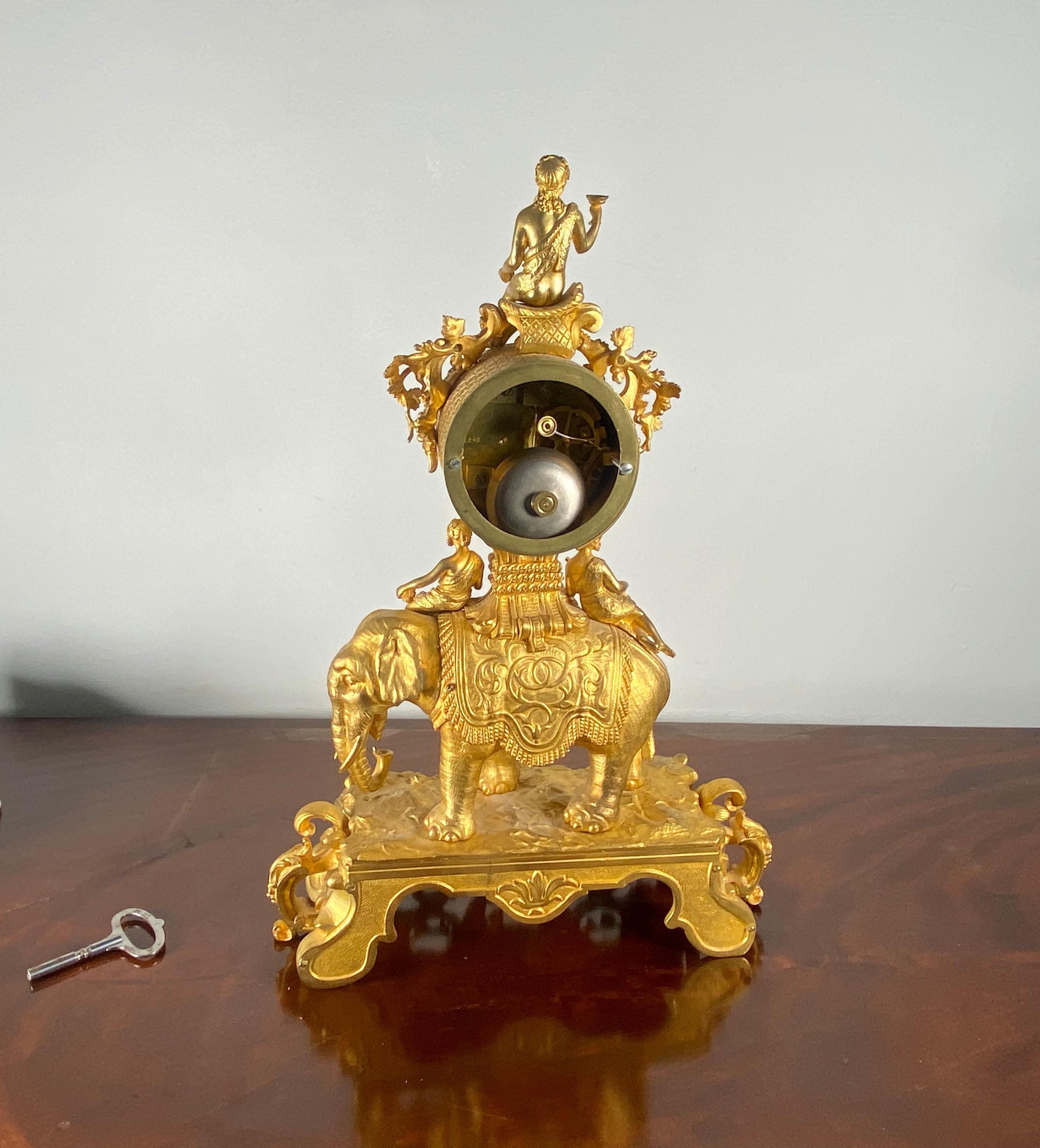 elephant clock antique