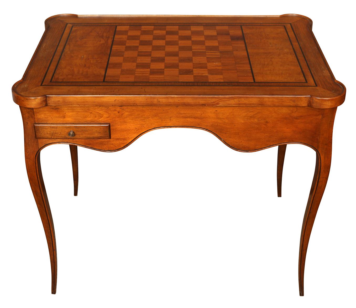 A  Louis XV Style Fruitwood Games Table In Good Condition In New York, NY