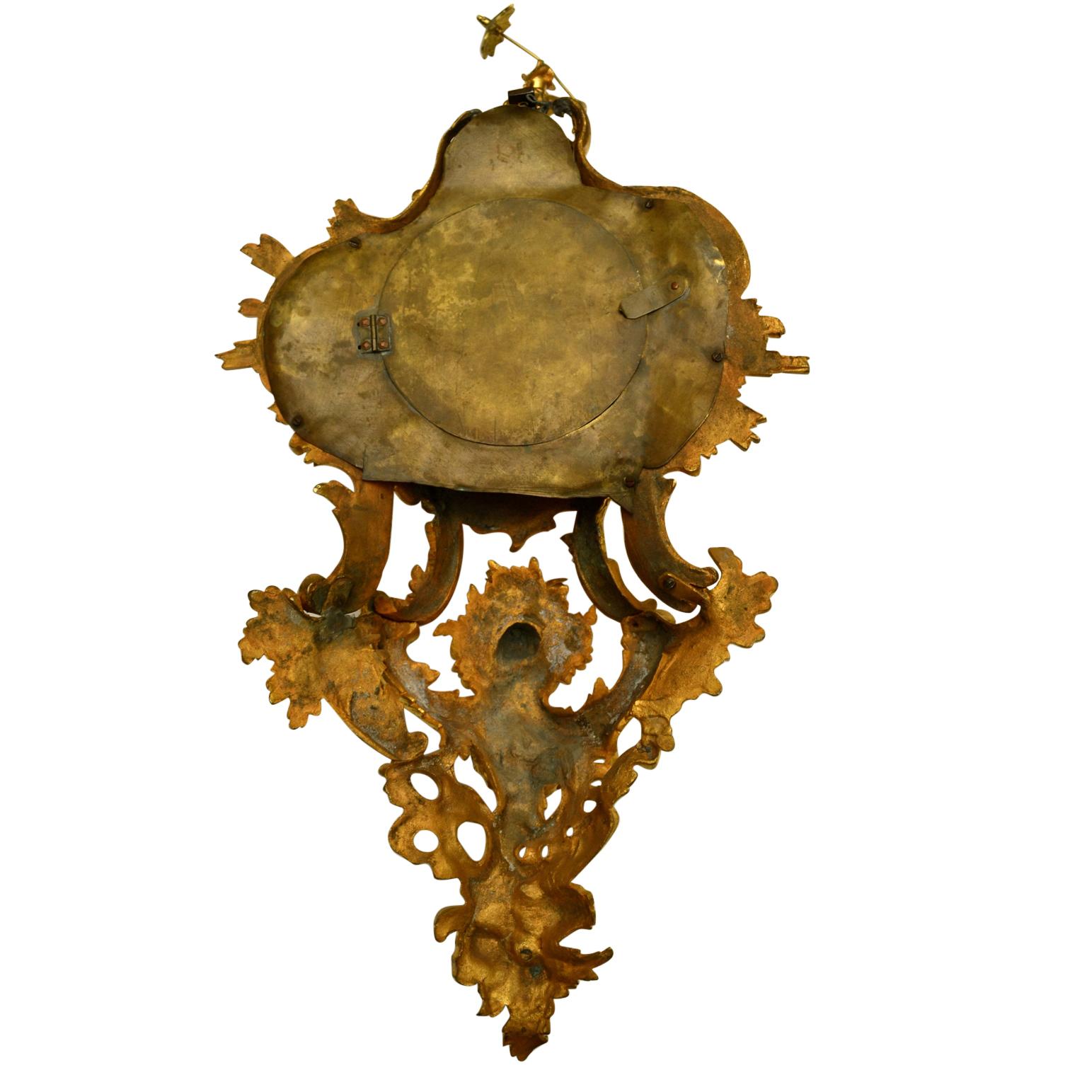 Louis XV Style Gilt Bronze Cartel Clock by Raingo Freres Paris 5