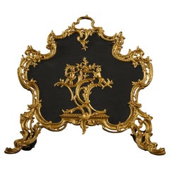 A Louis XV Style Gilt-Bronze Fire Screen