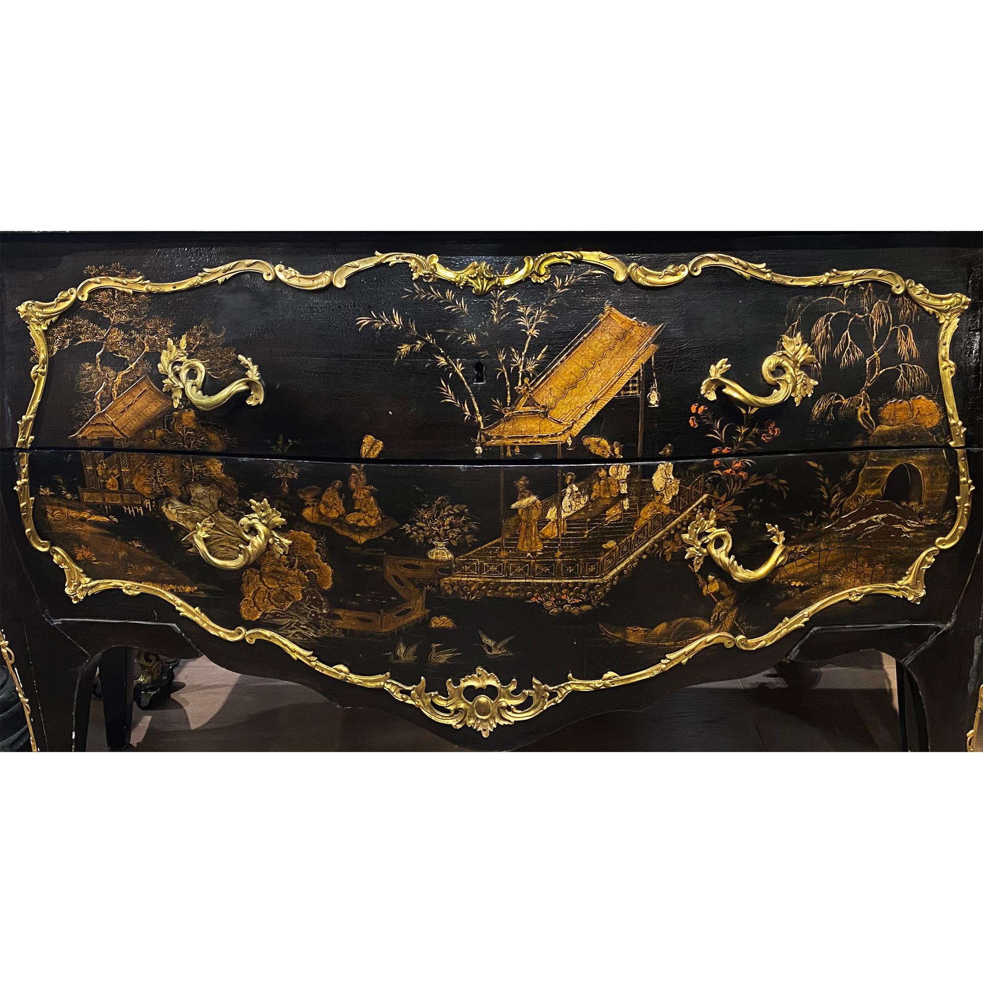 Louis XV Style Gilt-Bronze Mounted Lacquer Commode Attributed to Henry Dasson For Sale 1