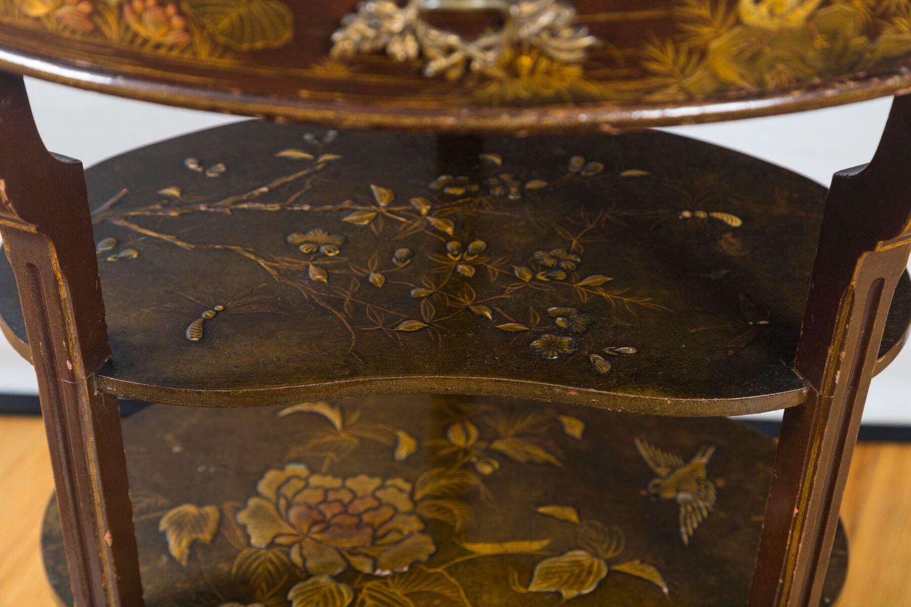 Chiffonier-Tisch im Stil Louis XV. mit Japanlack 1