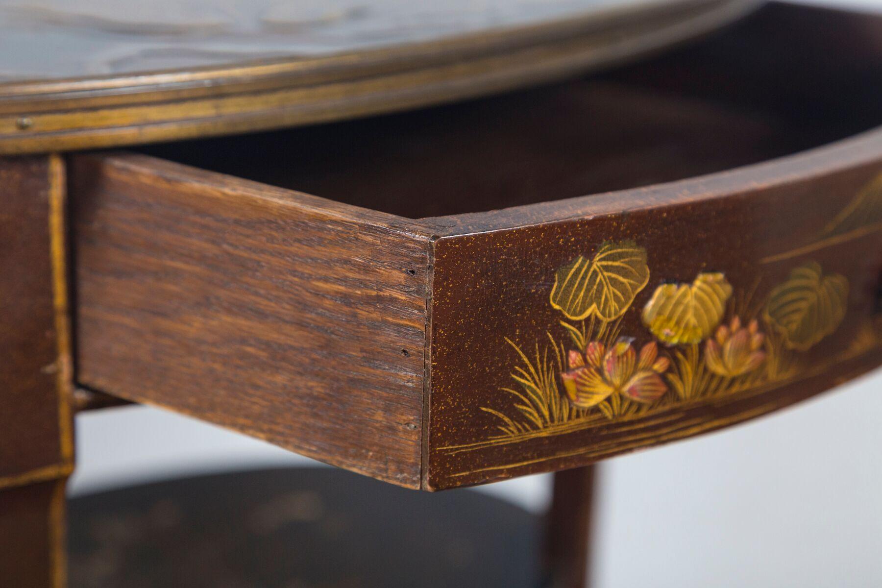 Chiffonier-Tisch im Stil Louis XV. mit Japanlack 2