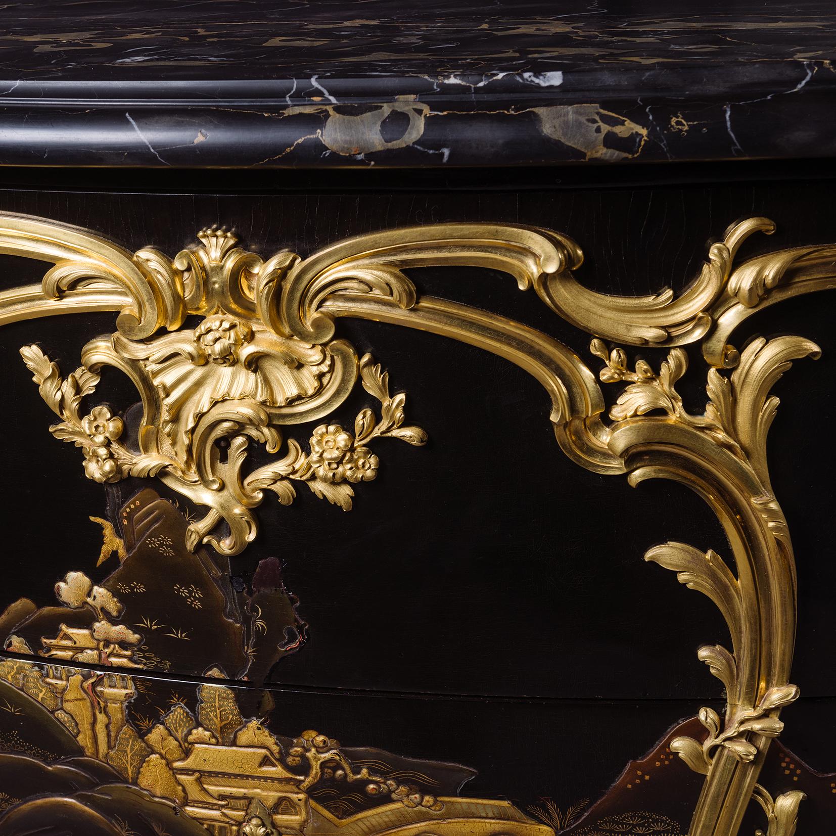 A Louis XV Style Lacquer Commode, by Maxime Secrétant, Paris For Sale 8