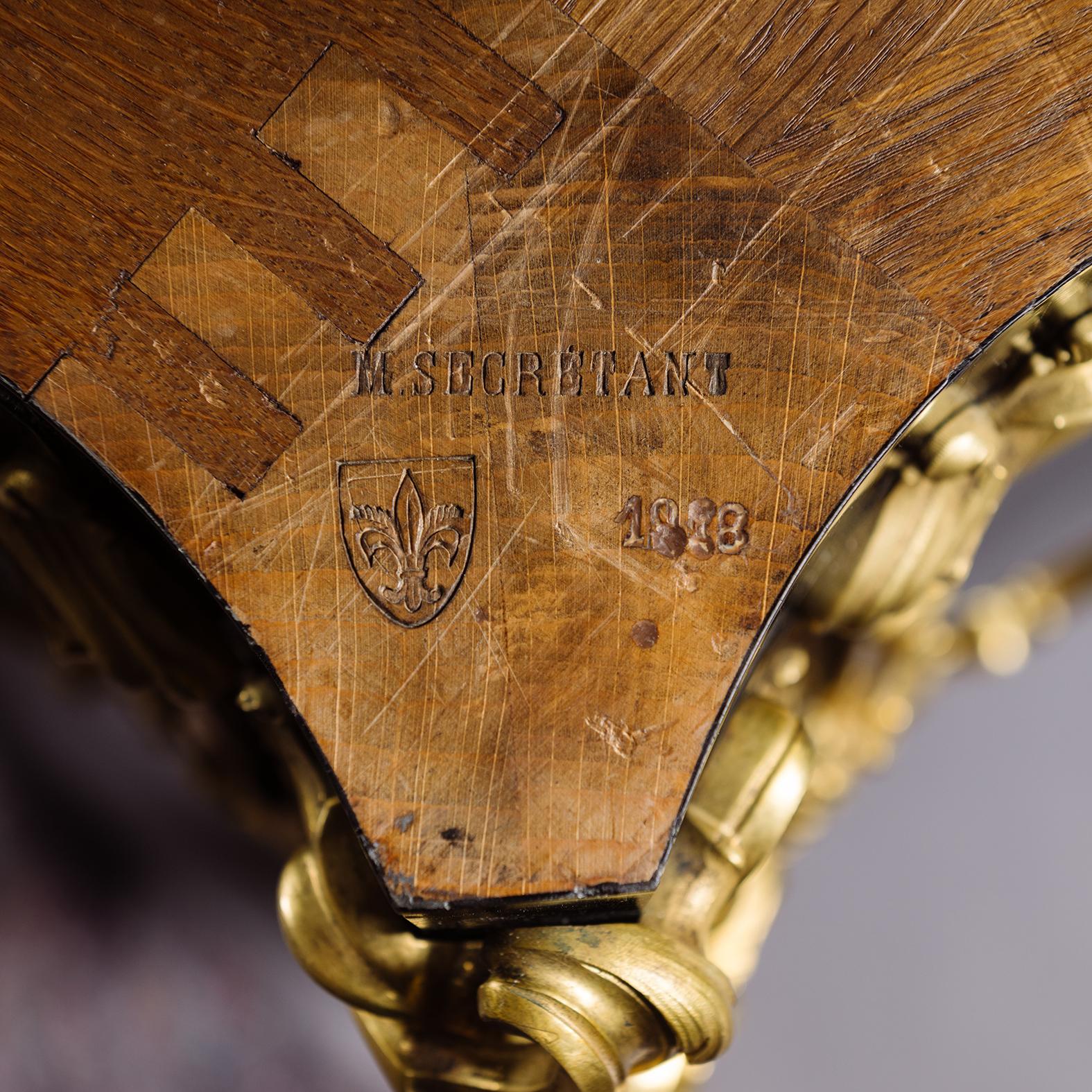 A Louis XV Style Lacquer Commode, by Maxime Secrétant, Paris For Sale 12