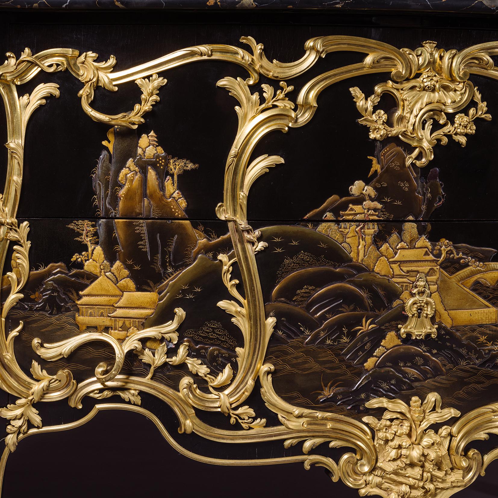 Early 20th Century A Louis XV Style Lacquer Commode, by Maxime Secrétant, Paris For Sale