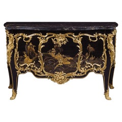 A Louis XV Style Lacquer Commode, by Maxime Secrétant, Paris