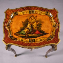 A Louis XV Style Lacquered Tray-Top Table By Henry Dasson