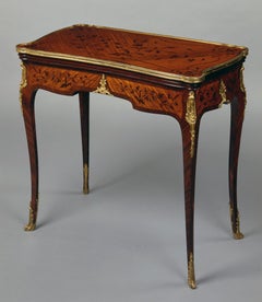 Louis XV Style Marquetry Games Table, French, Circa 1870