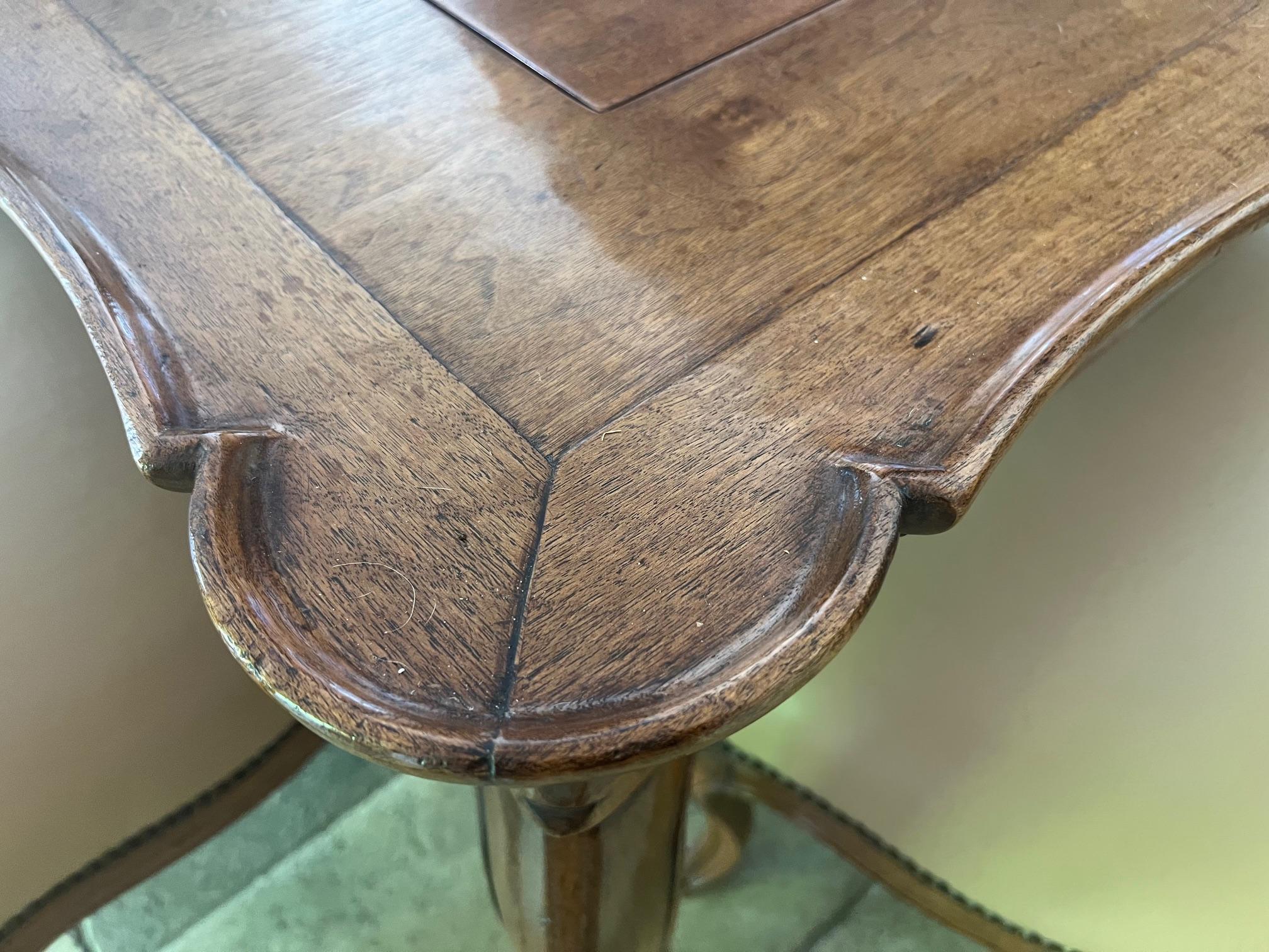 A Louis XV Style Stained Wood Game Table with Inner Compartment 3