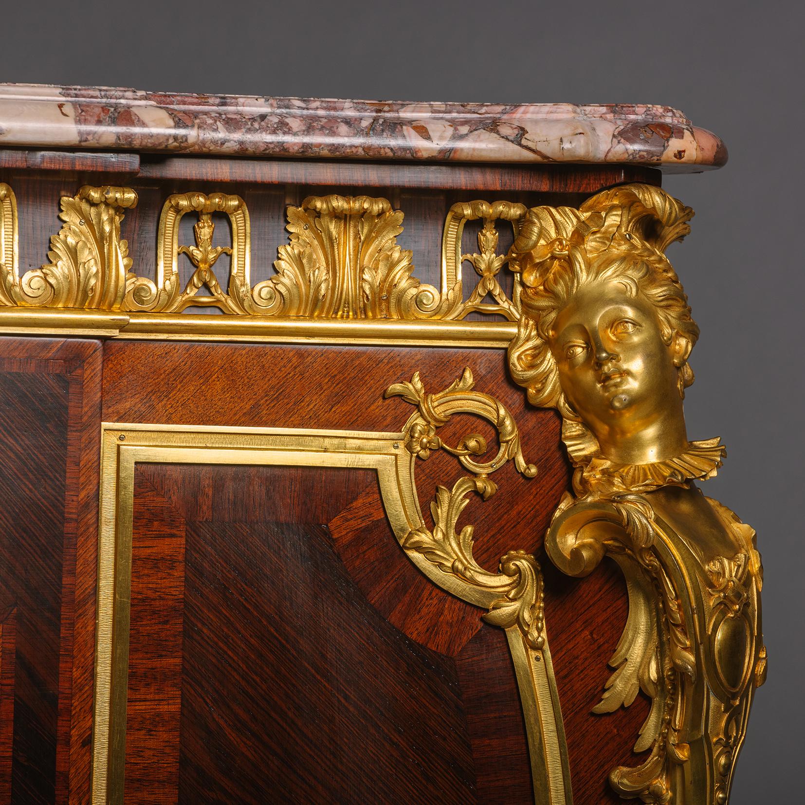 A Louis XV Style Vernis Martin Mounted Side Cabinet, Attributed to Zwiener For Sale 1