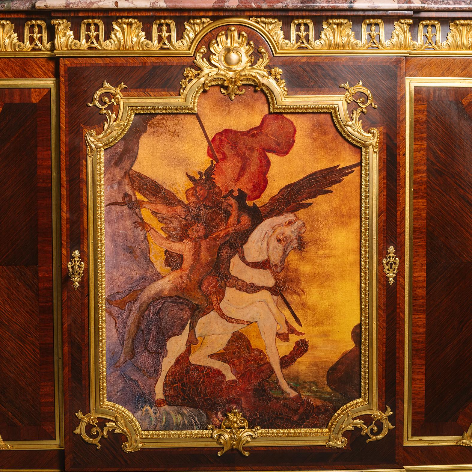A Louis XV Style Vernis Martin Mounted Side Cabinet, Attributed to Zwiener For Sale 2