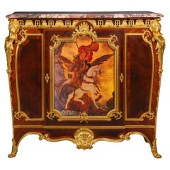 Un meuble d'appoint de style Louis XV monté sur Vernis Martin, attribué à Zwiener