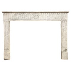 Louis XVI Antique Marble Fireplace Mantel