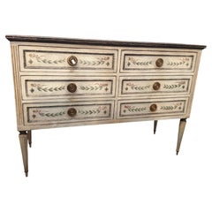 A Louis XVI Lacquered Wood Florentine Chest of Drawers