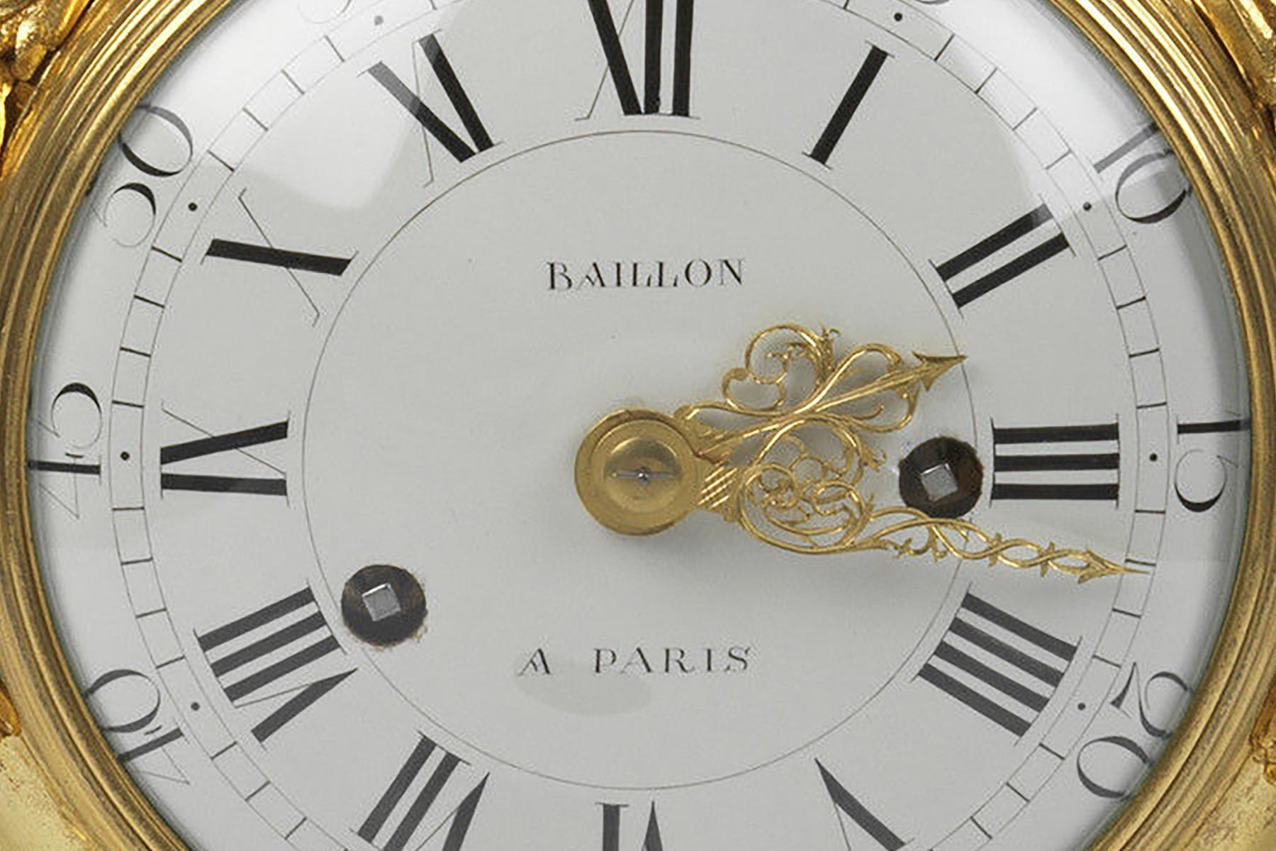 French Louis XVI Ormolu Clock by Jean-Baptiste Baillon For Sale