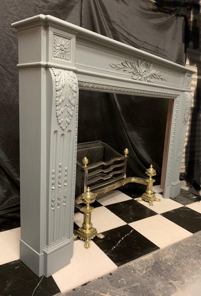 Louis Xvi Style 19th Century French Mahogany Fireplace Surround