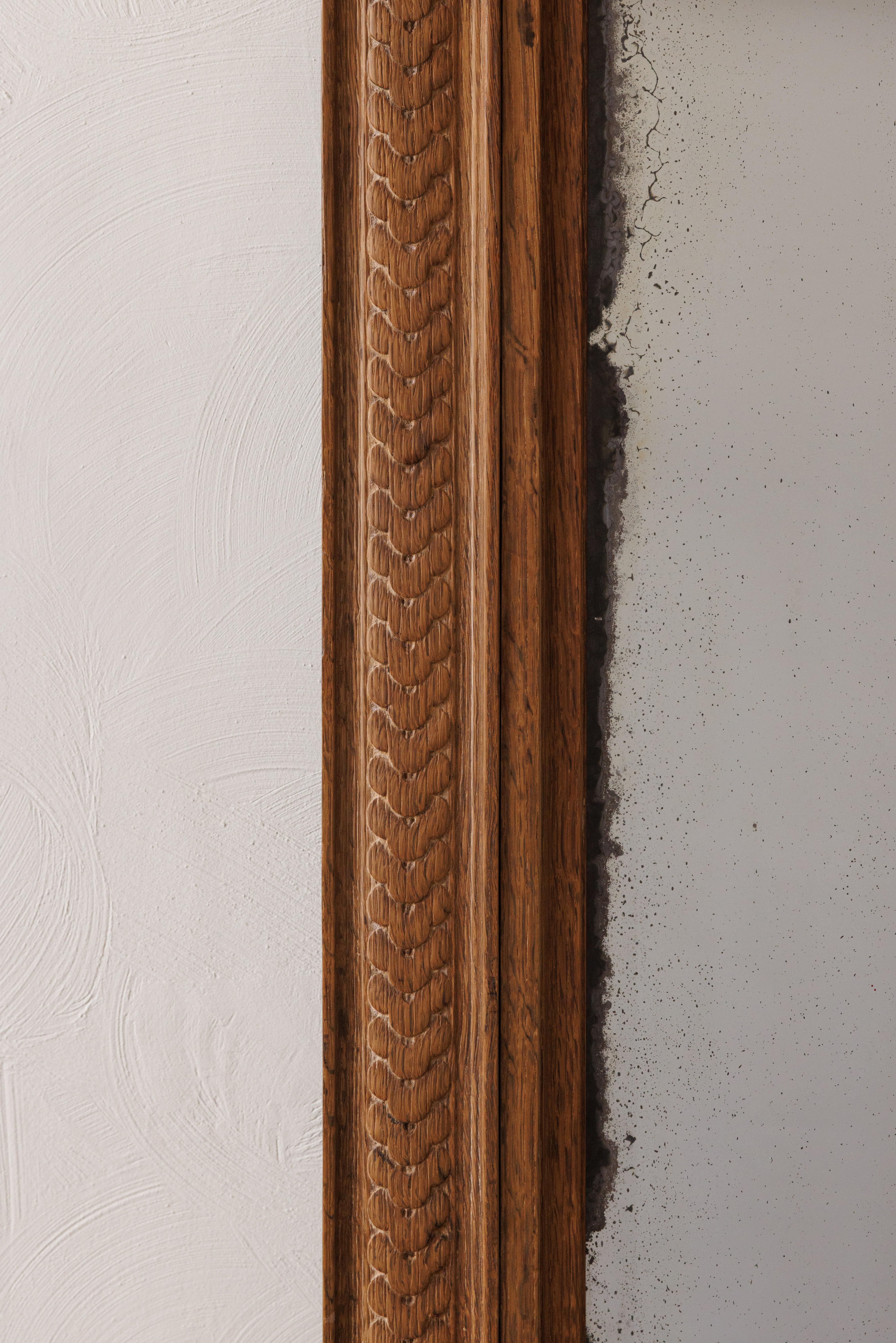 Neorococò Specchio da molo in Oak intagliato in stile Luigi XVI in vendita