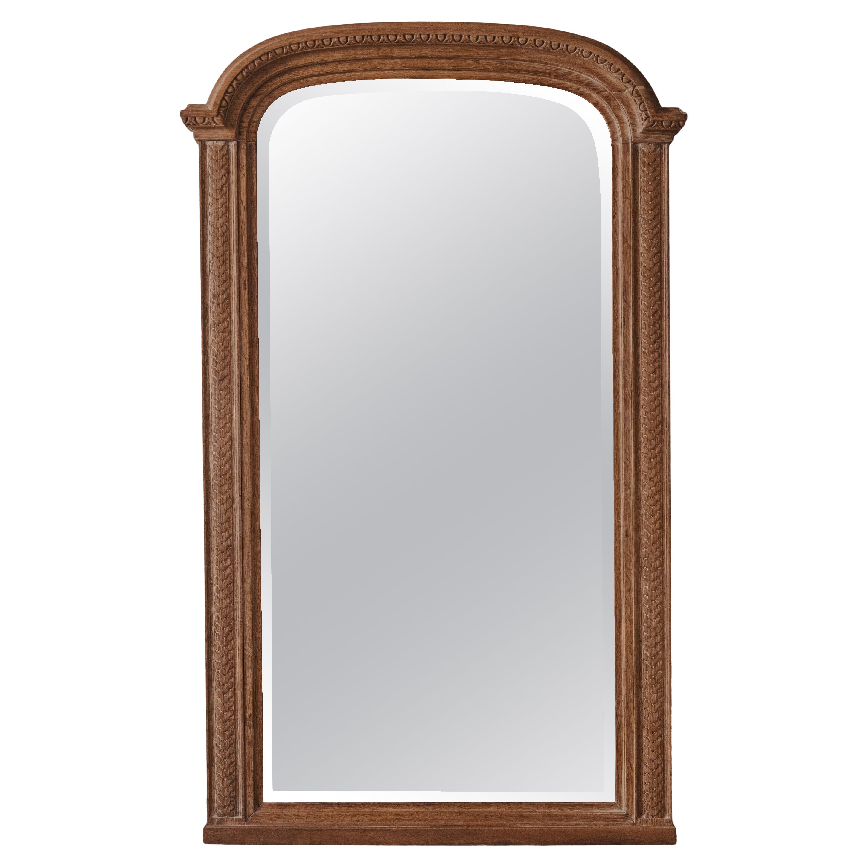 Specchio da molo in Oak intagliato in stile Luigi XVI in vendita