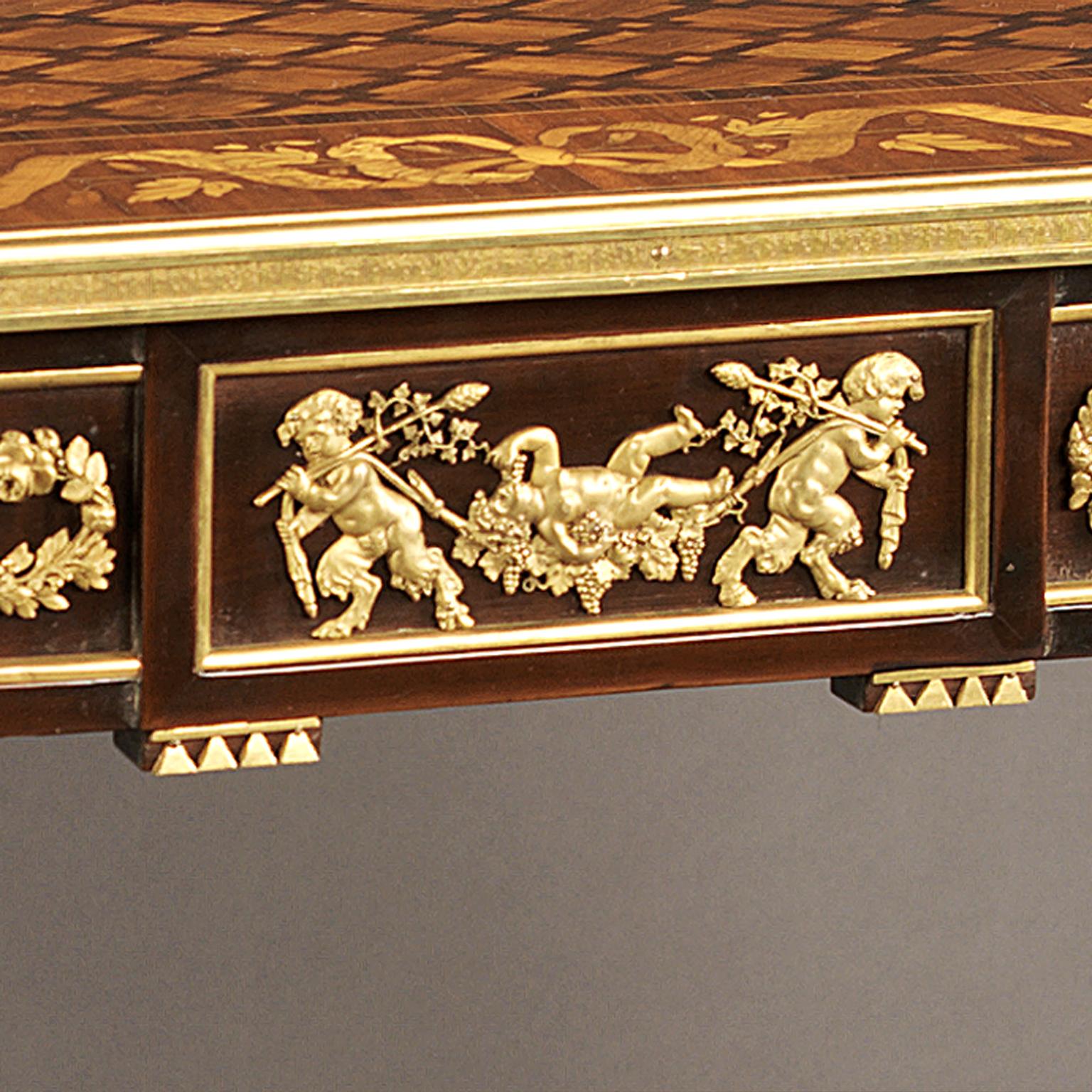 Gilt Louis XVI Style Centre Table Attributed to François Linke, circa 1890 For Sale