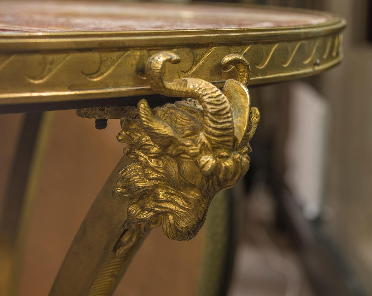 Louis XVI-Style Gilt-Bronze and Marble-Top Guéridon In Good Condition In New York, NY