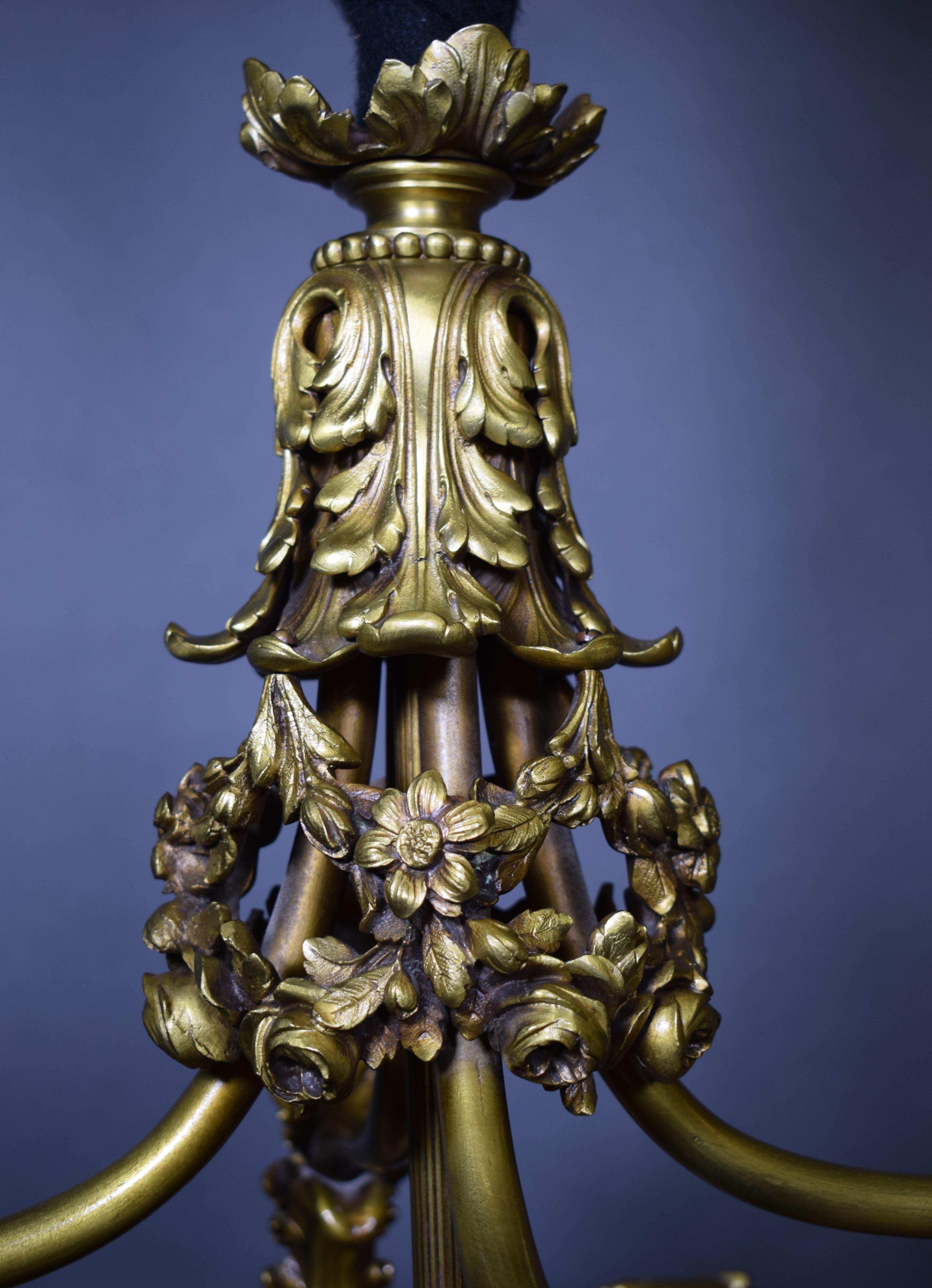 Louis XVI Style Gilt Bronze Cylindrical Lantern For Sale 12