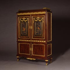 Armadio in mogano laccato in stile Louis XVI di Paul Sormani