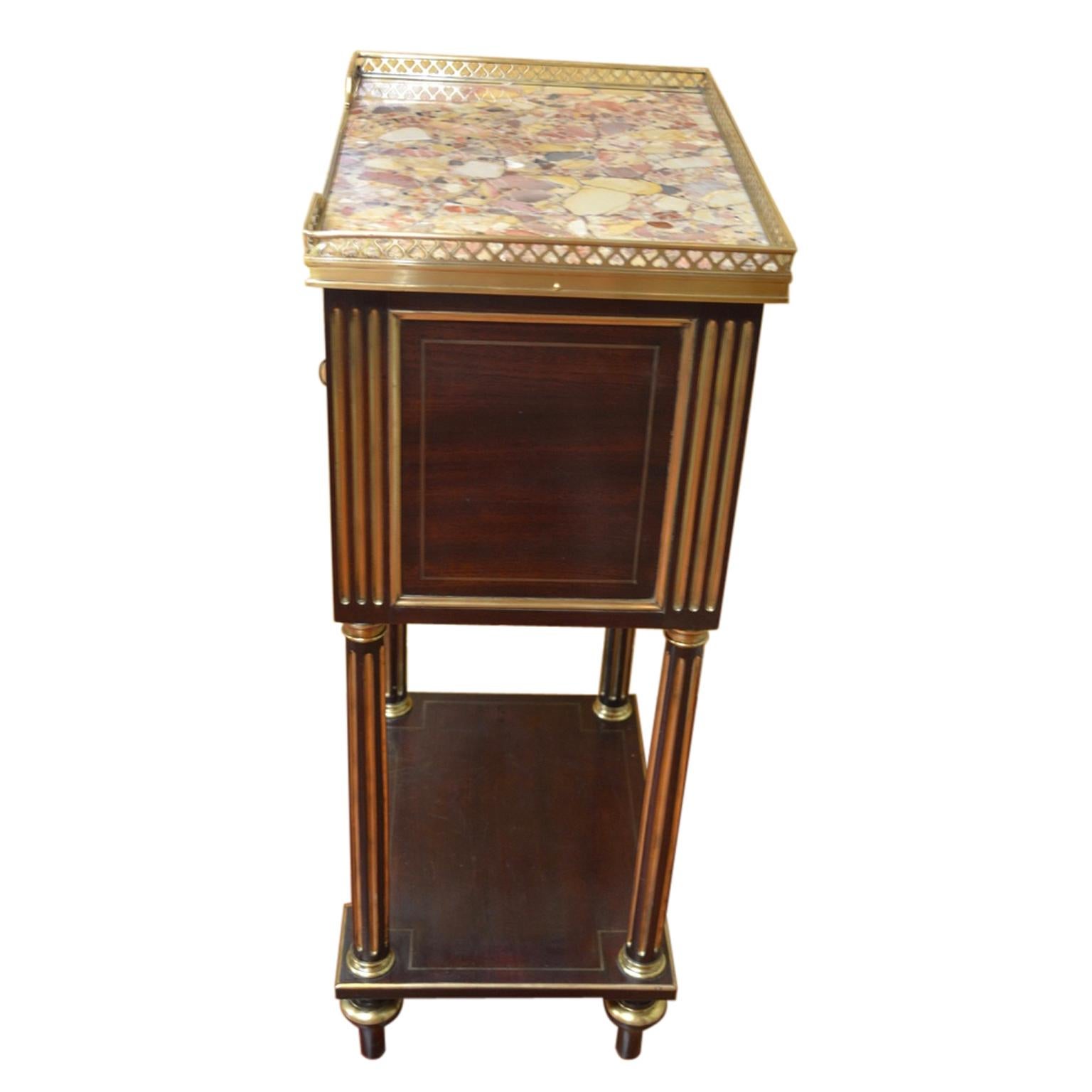 antique humidor side table