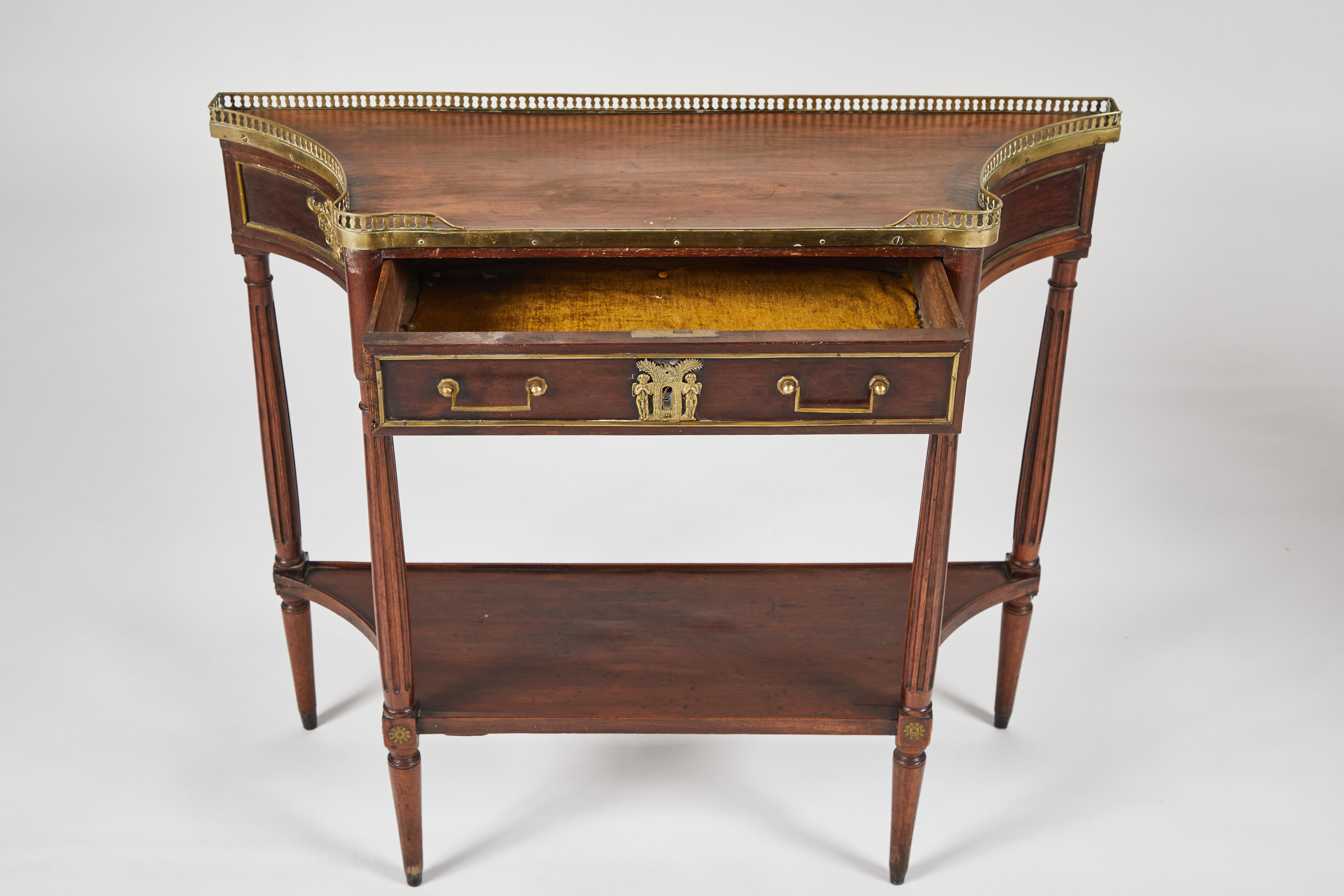 Louis XVI Style Mahogany and Mahogany-Veneer Console 8