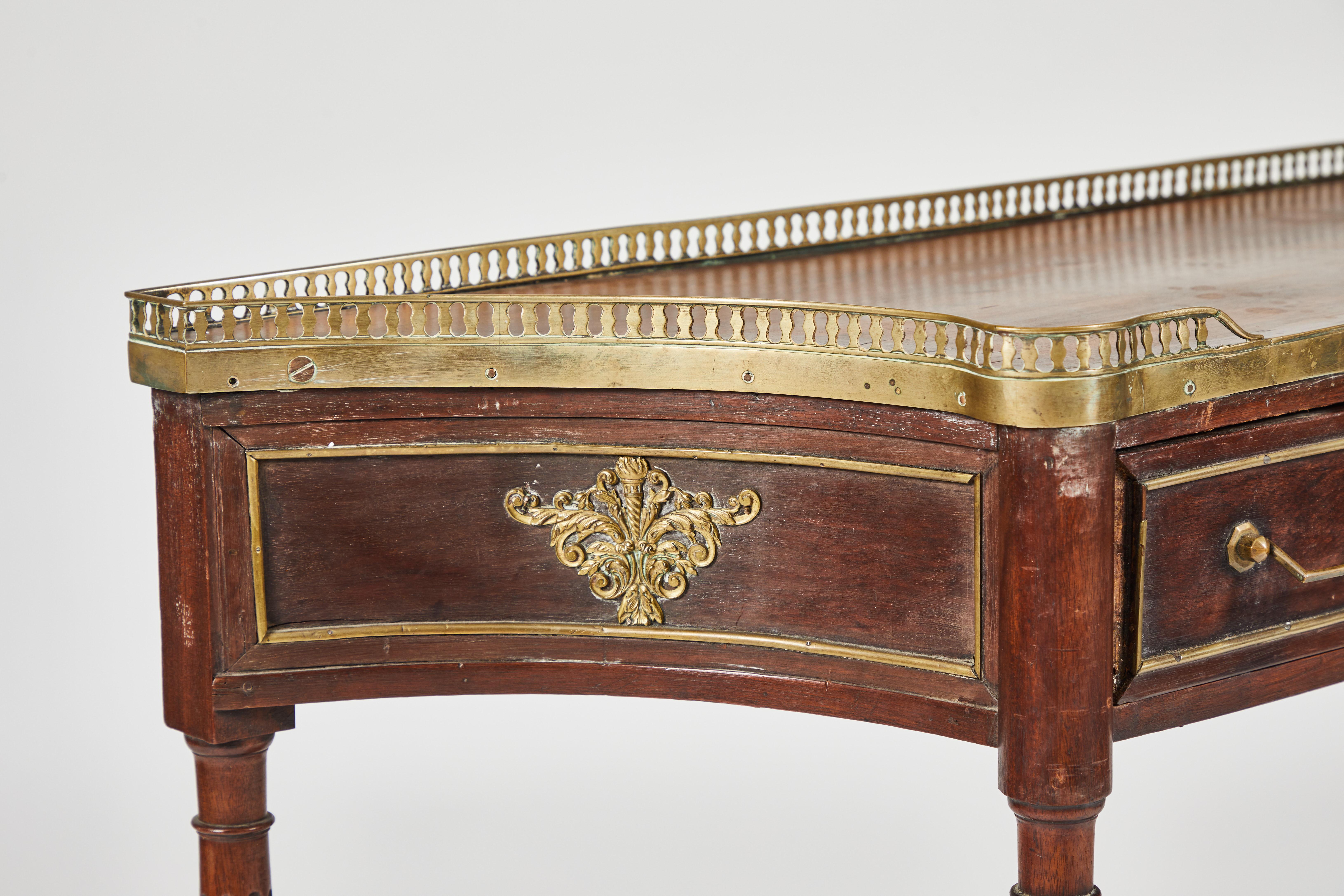 19th Century Louis XVI Style Mahogany and Mahogany-Veneer Console