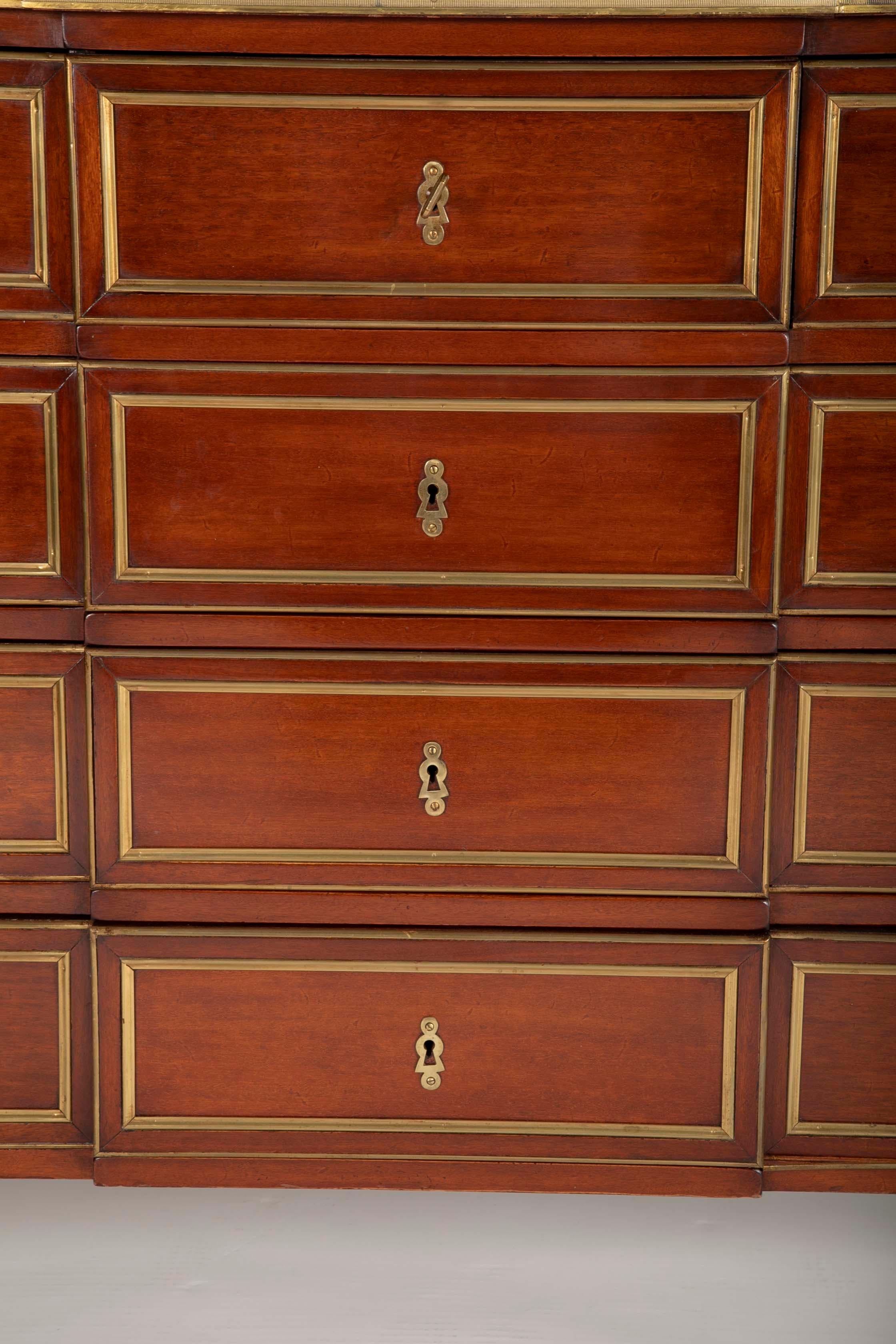 Louis XVI Style Mahogany Chest of Drawers For Sale 7