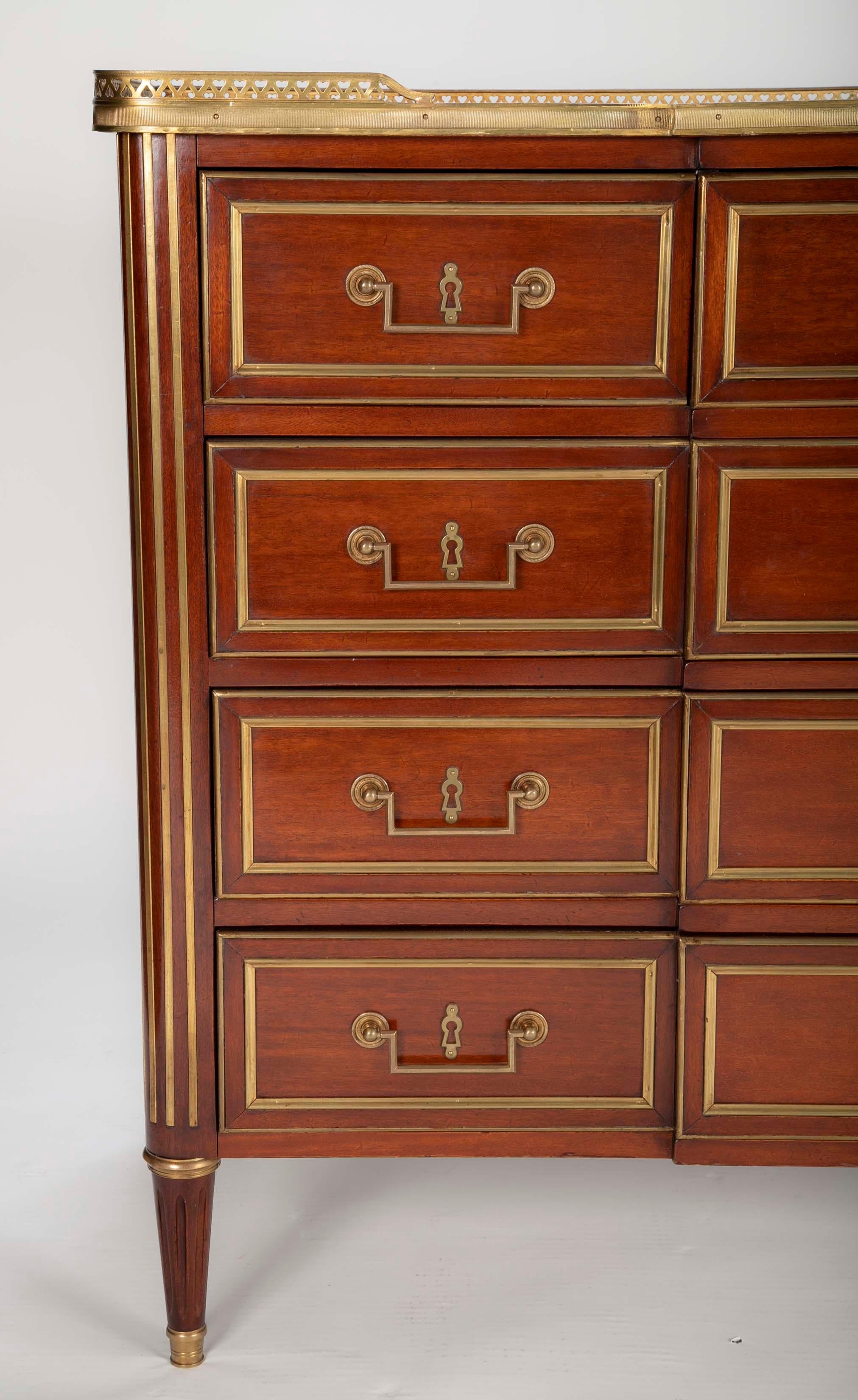 Louis XVI Style Mahogany Chest of Drawers 8