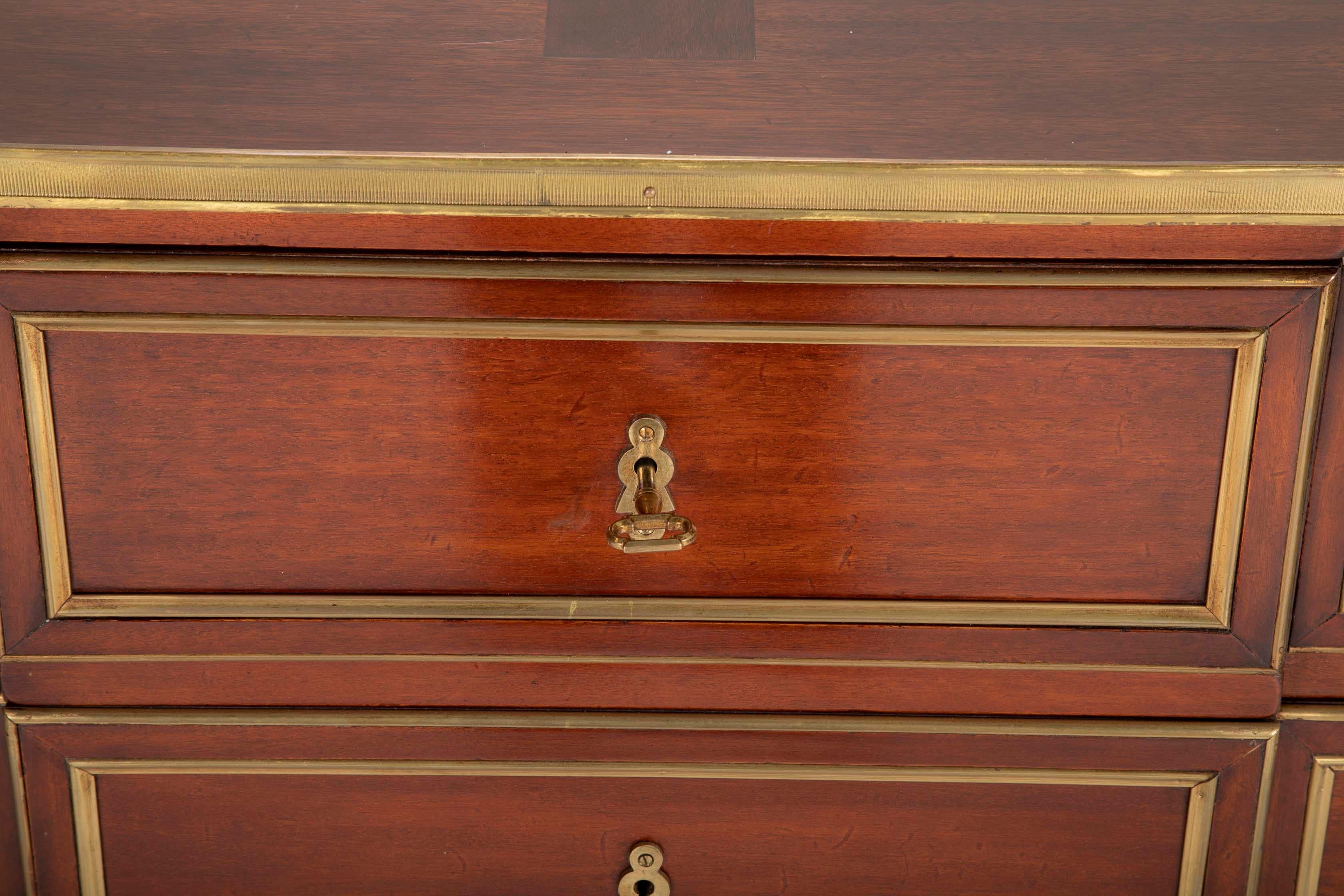 Louis XVI Style Mahogany Chest of Drawers For Sale 9