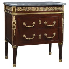 A Louis XVI Style Mahogany Commode