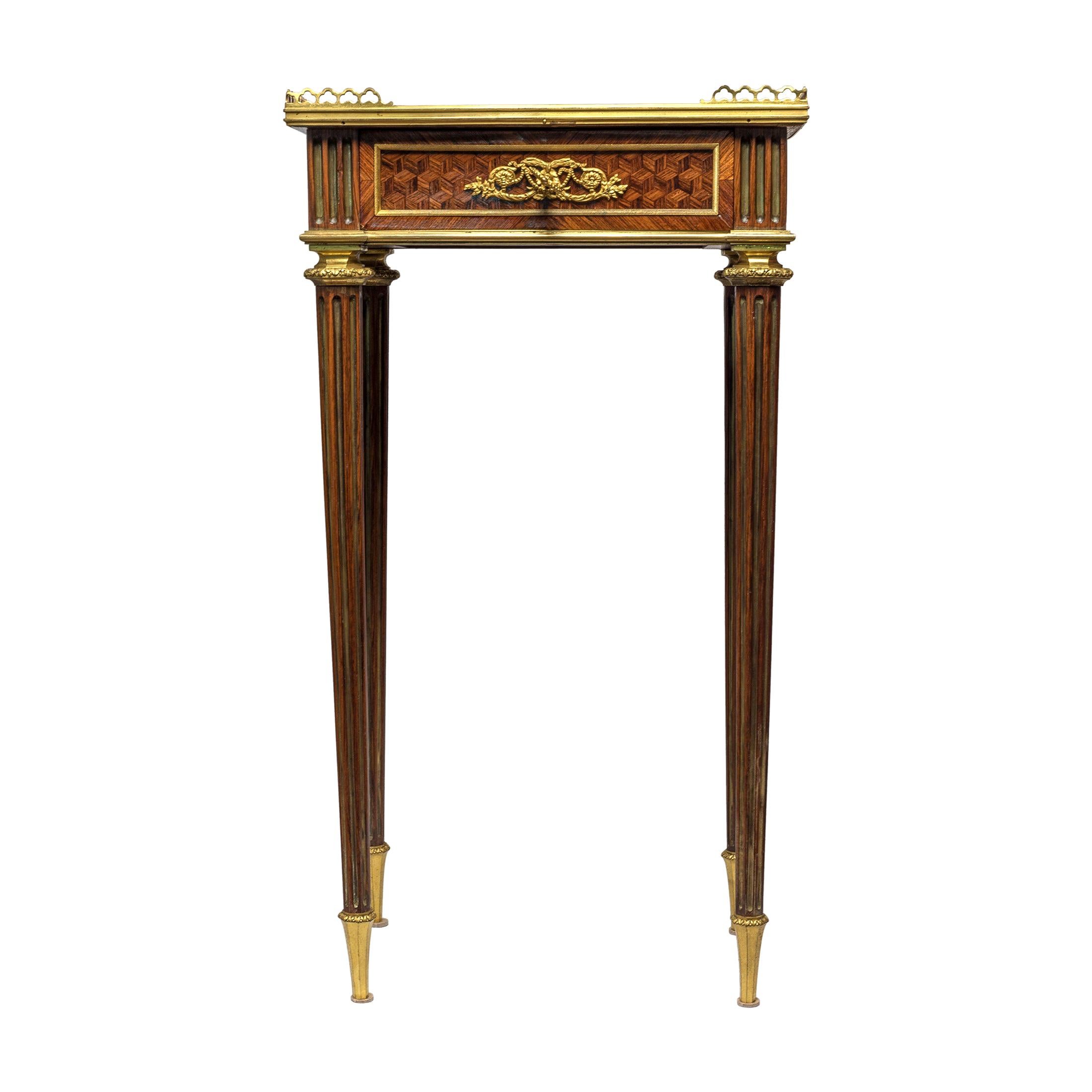 Louis XVI-Style Mahogany Side Table by Zwiener For Sale