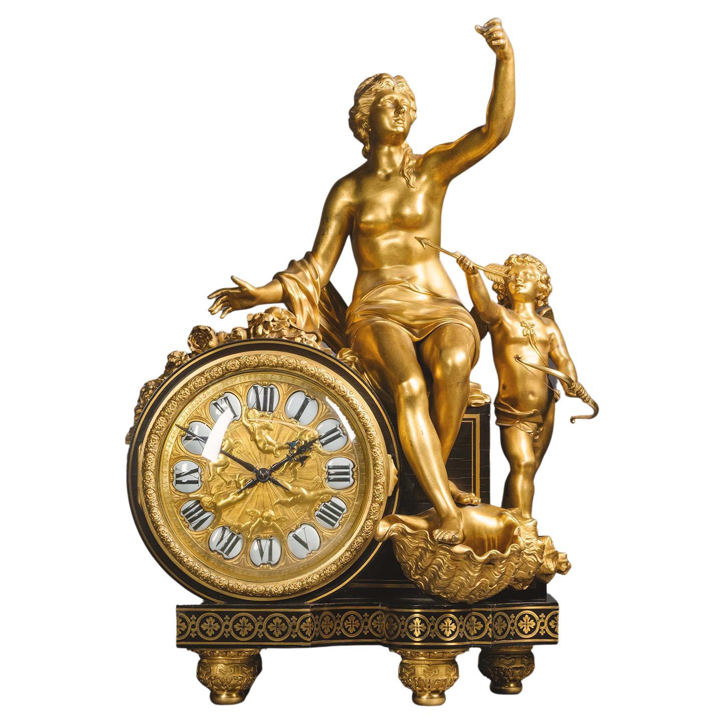 Louis XVI Style Mantel Clock by Henry Dasson