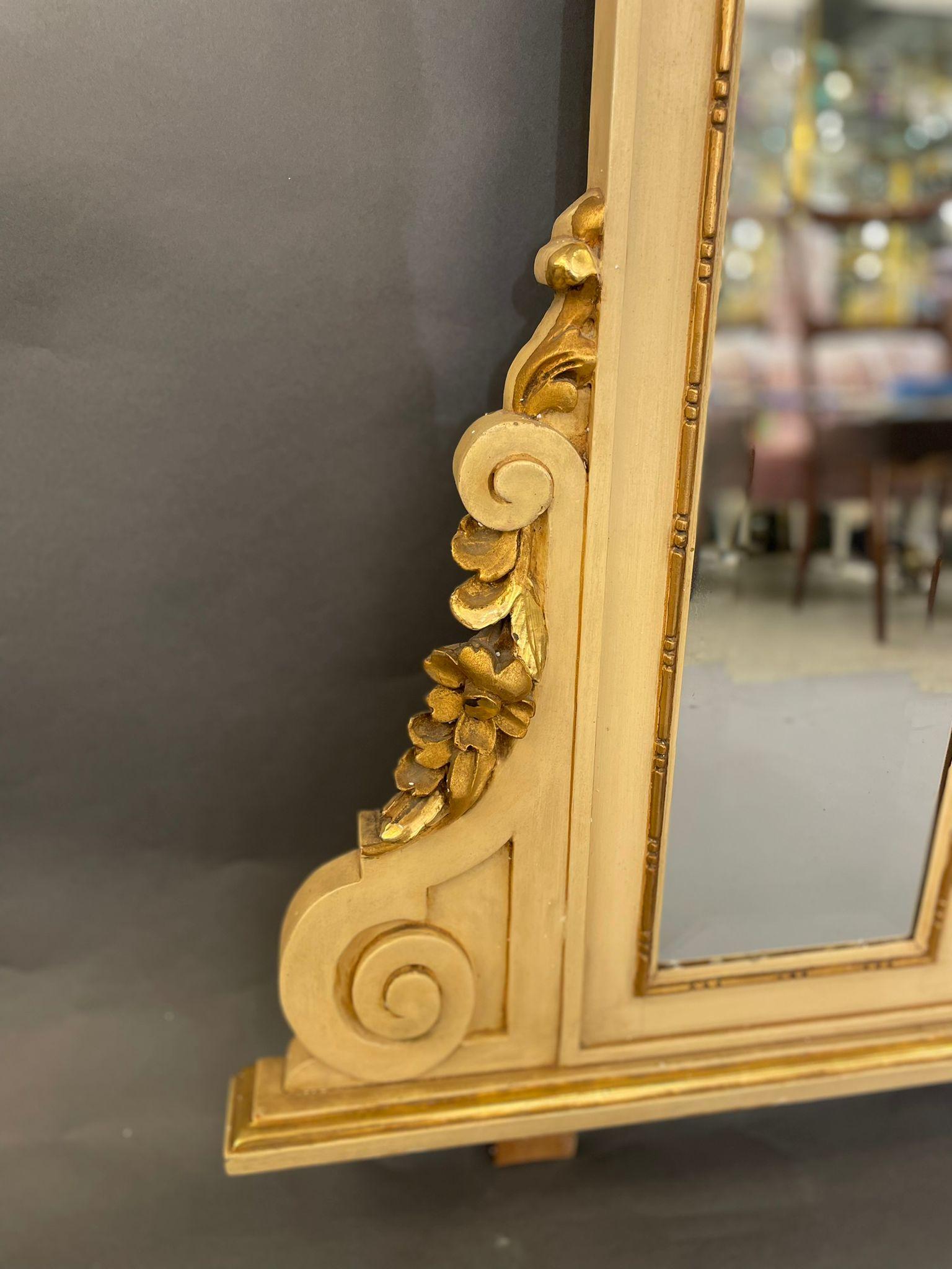 Late 19th Century Louis XVI Style Mirror Gilt-Wood , circa 1890s For Sale