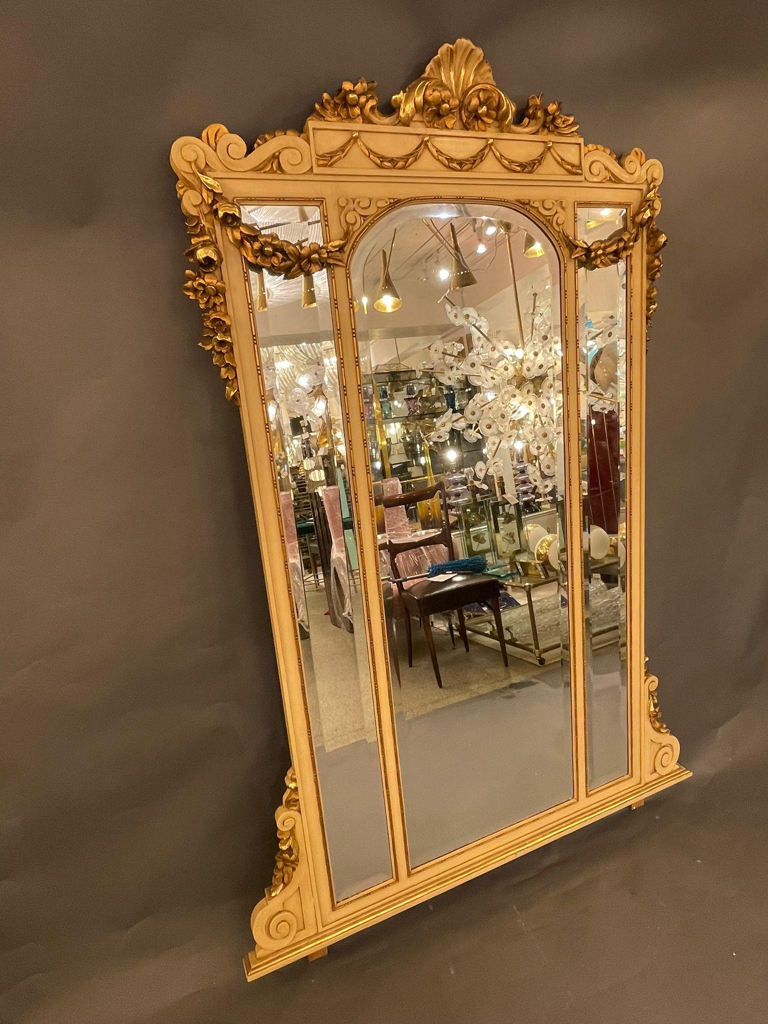 Louis XVI Style Mirror Gilt-Wood , circa 1890s For Sale 1