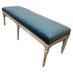 A Louis XVI Style Painted Bench